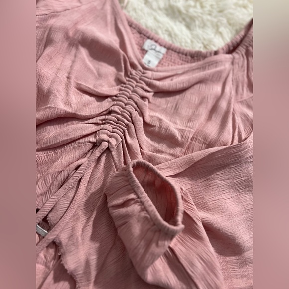 Brand: Japna.  cropped pink blouse. Small. New with tags - Picture 5 of 10